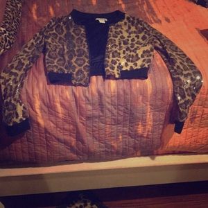 Cheetah sequined sweater